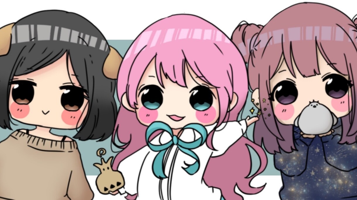 イラスト描きます ミニキャラを描きます！アイコンなどに！ イメージ1
