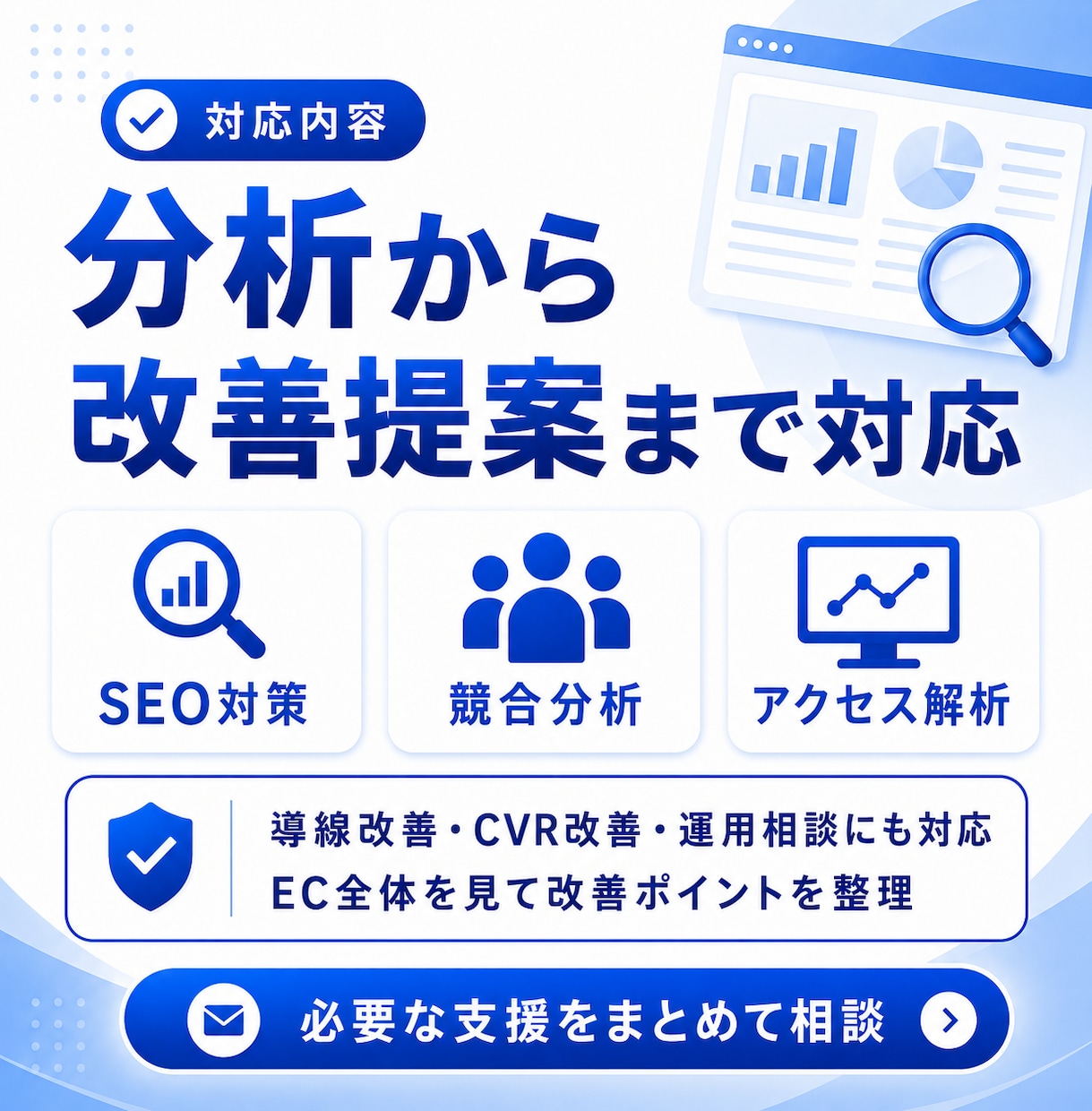 伴走型ECサイト改善｜5営業日でモヤモヤ解消します スポット契約でサイト改善点の指摘洗い出し｜月商4桁まで対応可 イメージ3