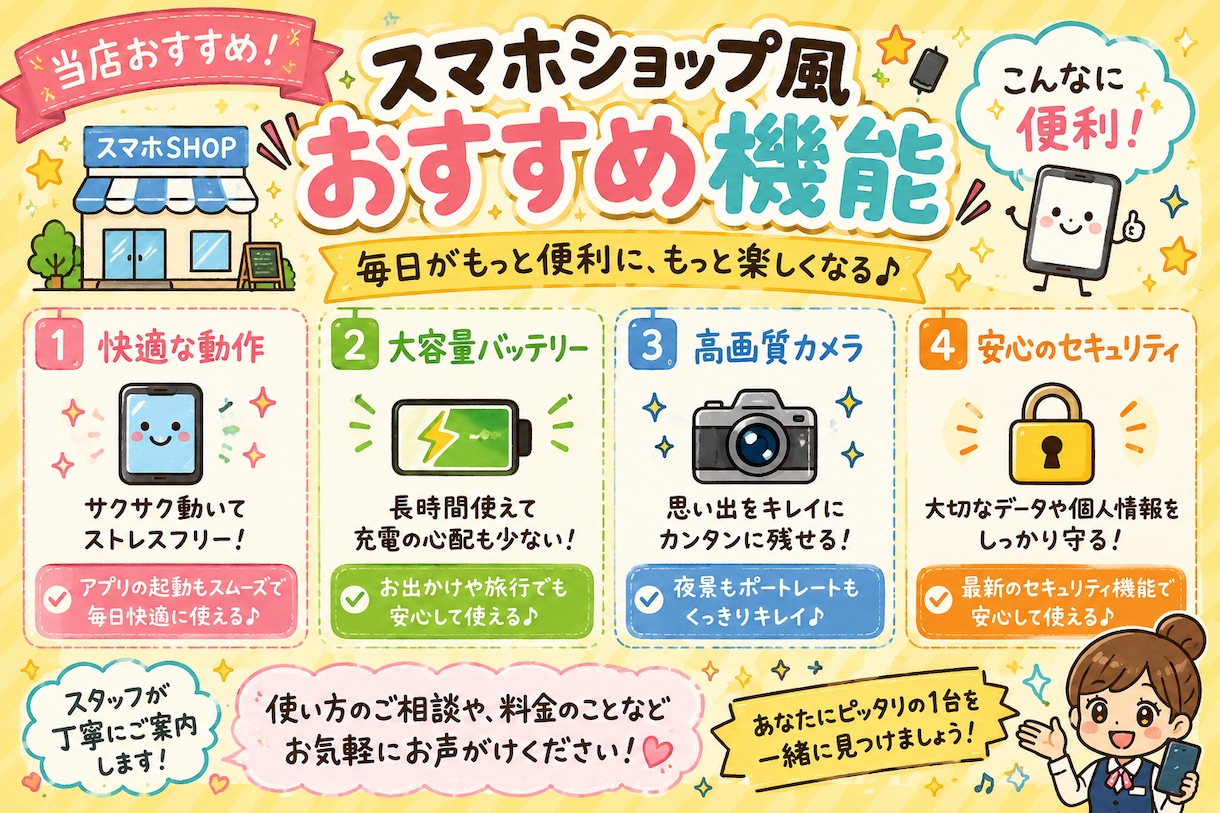 お店のPOP・販促画像を作成します 見やすく伝わる、かわいいPOPを丁寧に制作します！ イメージ4