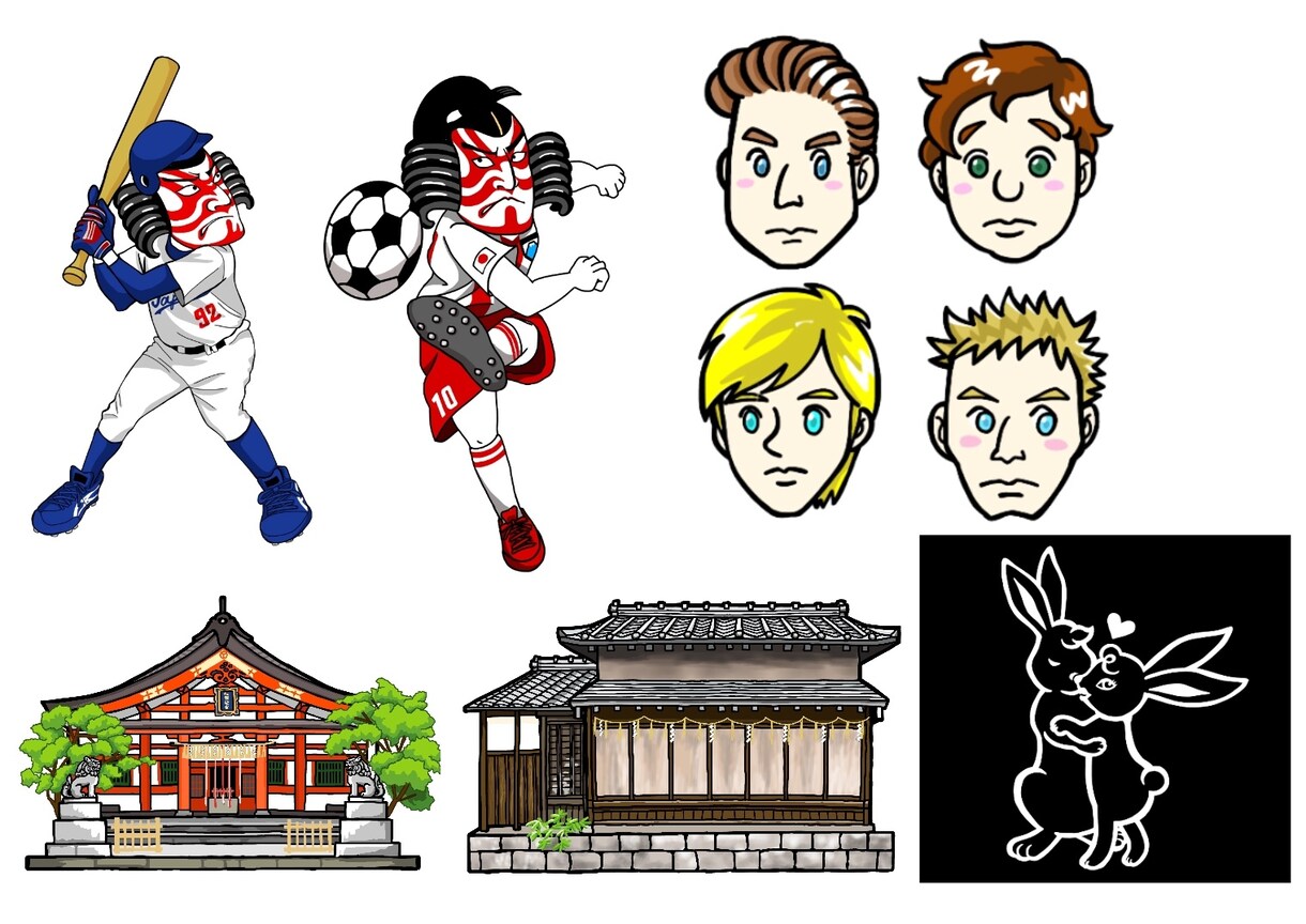 ロゴ制作、カットイラストお描きします チラシ、パンフ、スタンプなどあなたのお好みで☆商用利用可 イメージ9