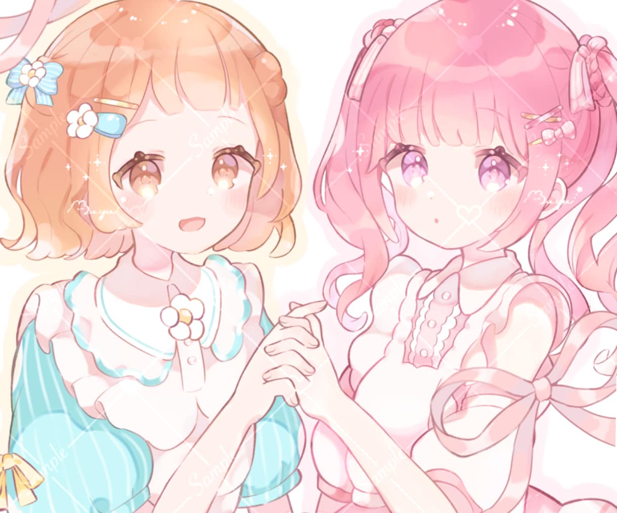ふわふわ໒꒱♡かわいいイラストお描きします アイコン・ヘッダー・配信用イラスト等お求めの方におすすめ♪ イメージ1
