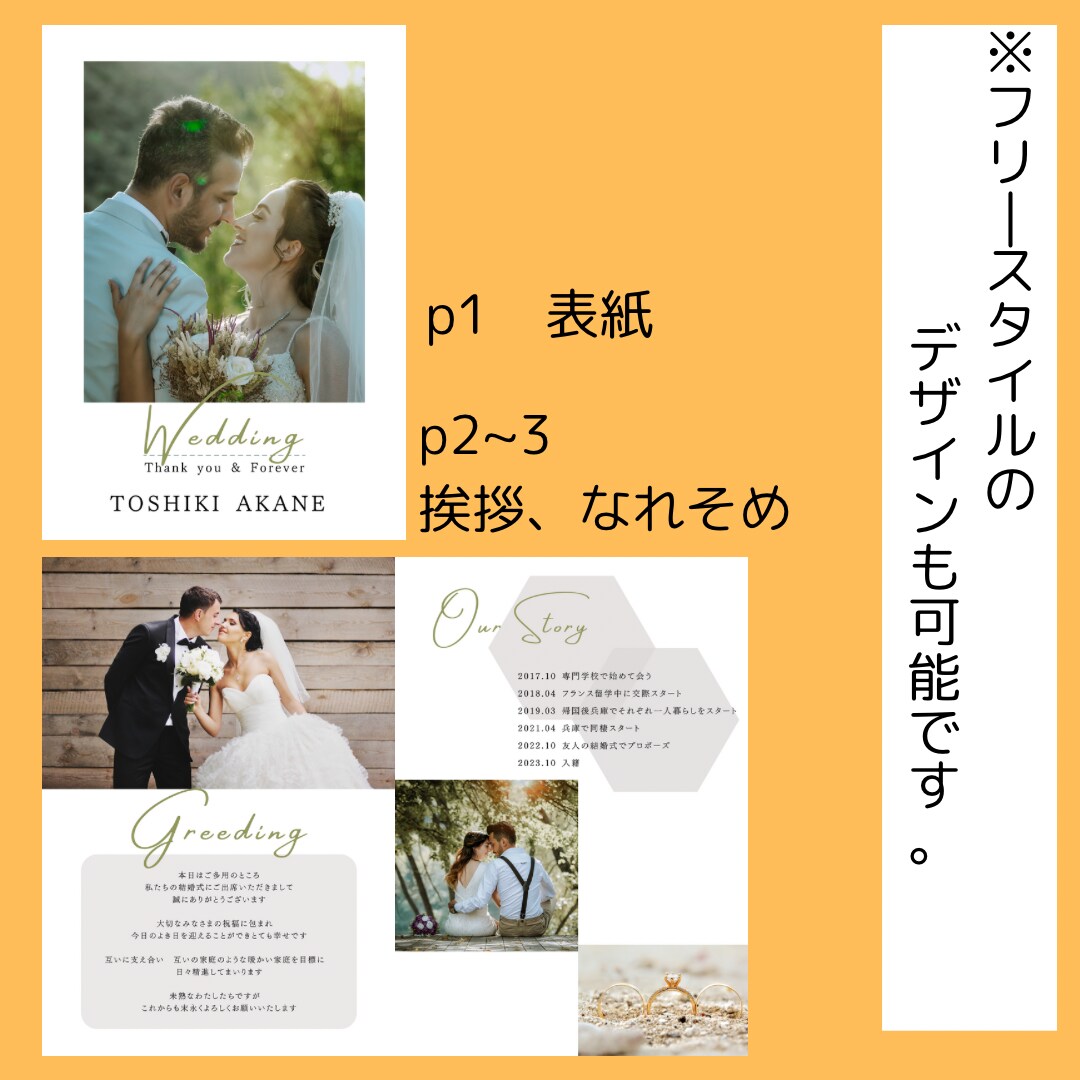 結婚式オリジナルプロフィールブック製作いたします ご夫婦だけの世界に１つだけのプロフィールブック♪ イメージ5