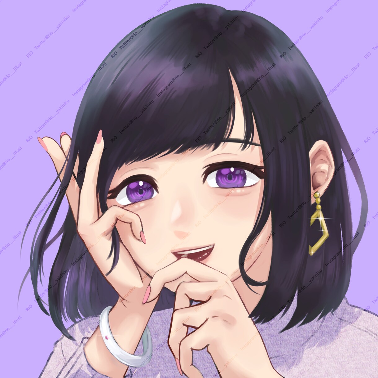 SNSアイコン★描きます アイコンに適した鎖骨から上のイラスト描きます♪ イメージ4