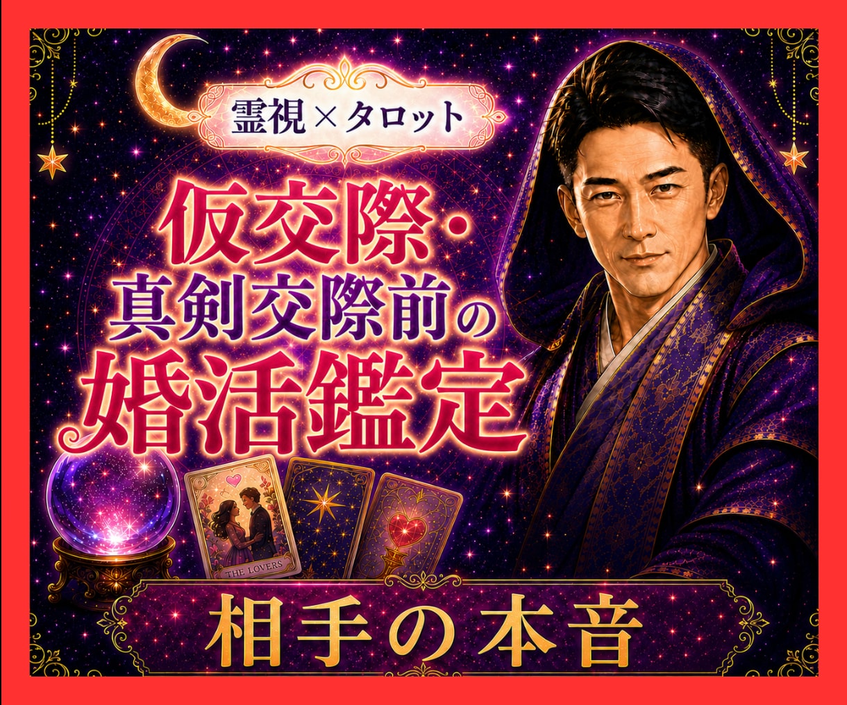 霊視タロット✡️仮交際・真剣交際相手の本気を視ます この人でいい？真剣交際へ進む相手か本気度と未来を霊視します イメージ1