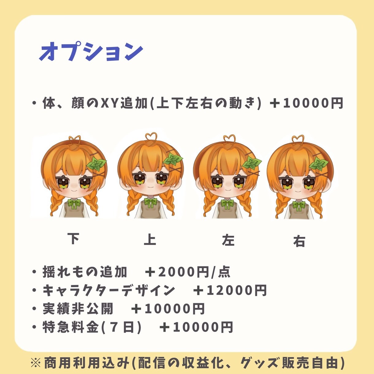 ミニキャラVTuber用モデル制作します もちもち可愛いLive2Dをイラスト〜モデリングまで！ イメージ3
