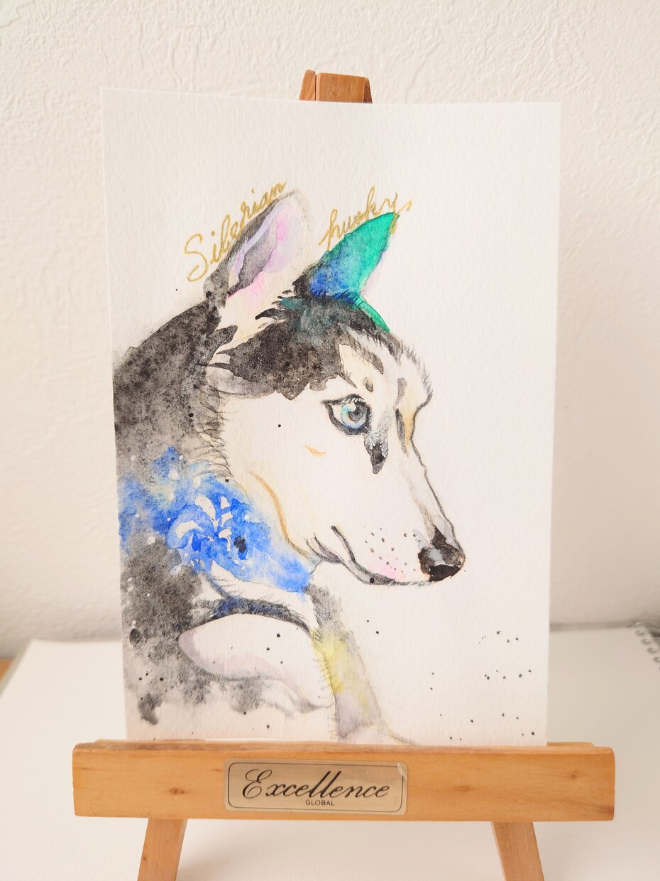 わんちゃん（ペット・犬）を水彩・色鉛筆で描きます ペットのお写真、可愛らしく原画(イラスト)製作します❀ イメージ2