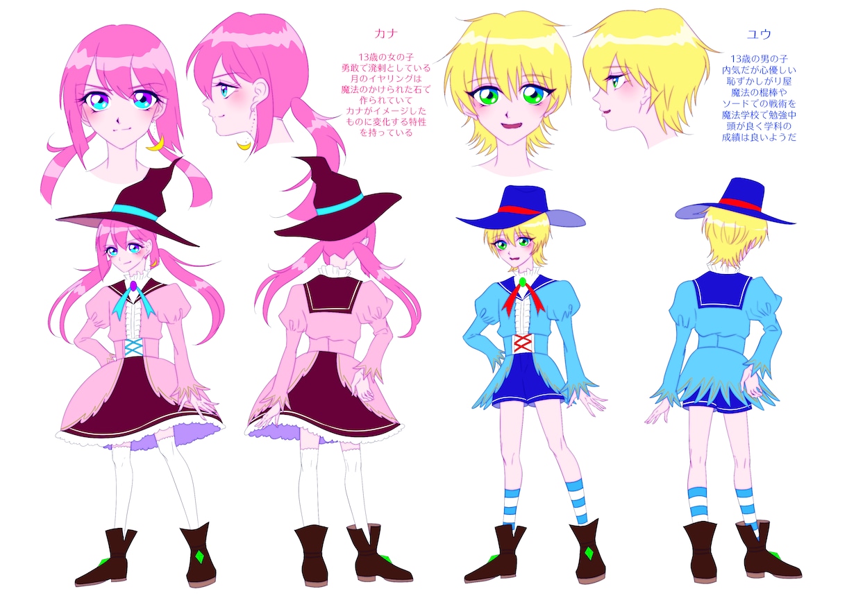 少年少女の美麗なキャラデザします 奇抜で耽美な立ち絵や表情集を描きます イメージ2