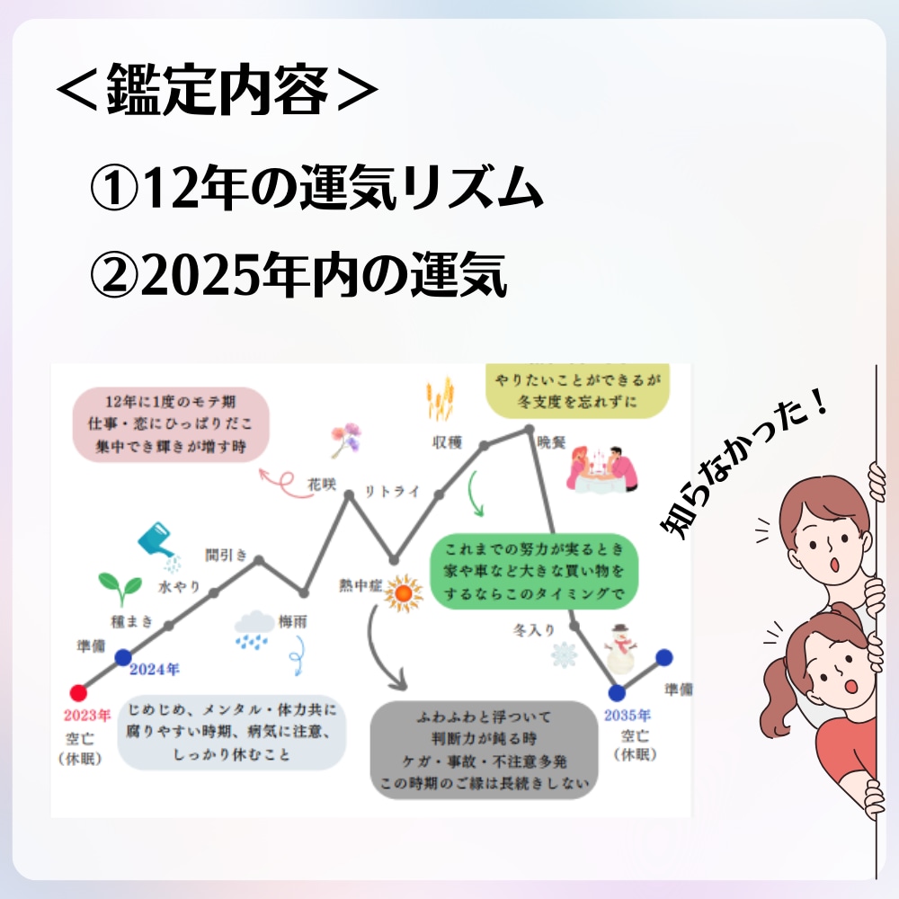 12年の運気リズムと2025年運勢鑑定します 運気リズムを知ることが開運のカギ！ イメージ5