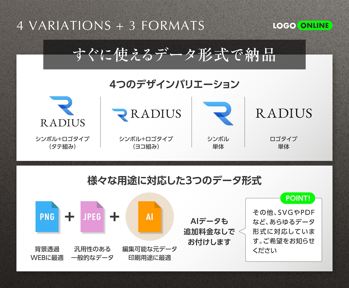 実績20年超のデザイン会社がロゴマークを制作します 法人企業・店舗・ブランドなど【評価5／丁寧対応／修正無制限】 イメージ3