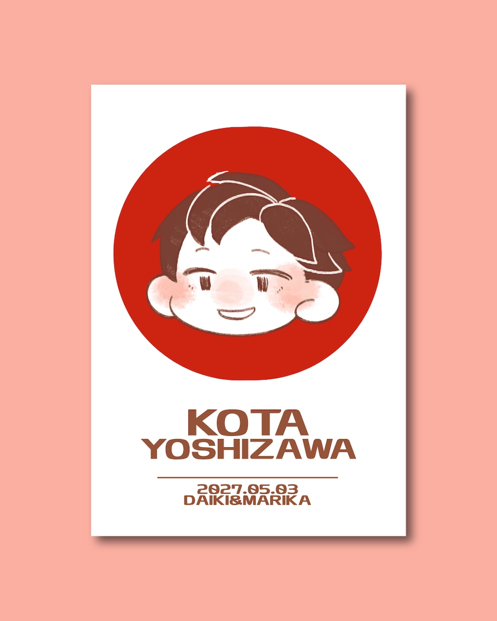 ゆるふわ笑顔の似顔絵席札・エスコートカード作ります ゲストが思わず笑顔に♡世界にひとつだけのウェディングアイテム イメージ7