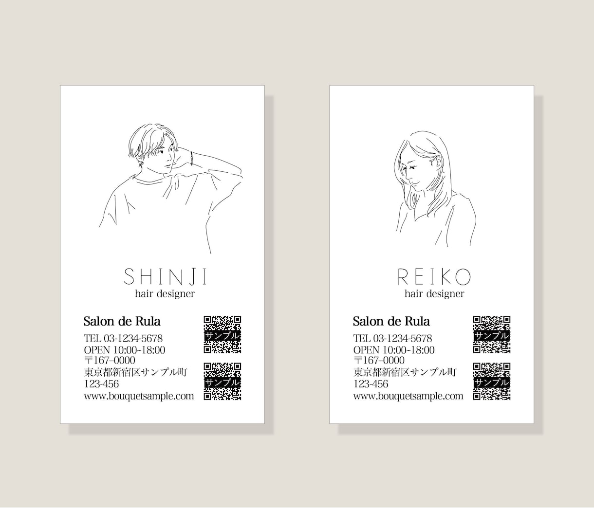 新サービス開始♪オシャレな似顔絵付きの名刺作ります 個性が光る、インパクト大の名刺を作りませんか？ イメージ2