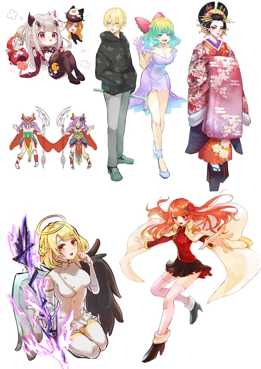 立ち絵・イラストお好みのテイストで描きます イラスト全般承っておりますので気軽にご相談ください！ イメージ4