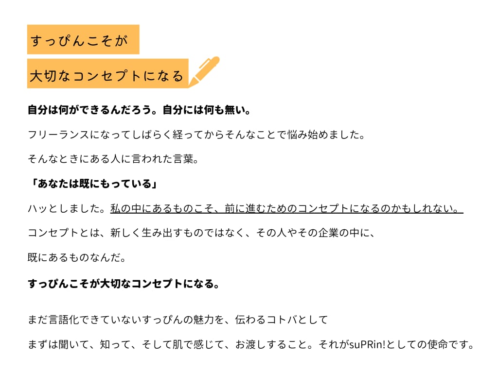 あなたのコンセプトブックを作ります 名刺代わりに使える、見開き2ページのブックを作成します！ イメージ2