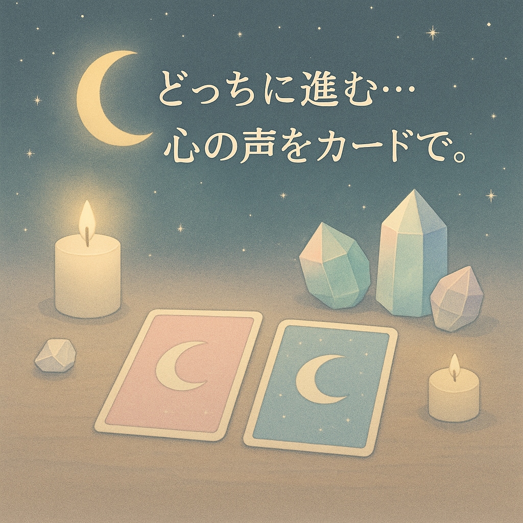 テーマ自由の二択リーディングを行います どちらか迷った時に、あなたの選択の後押しを イメージ1