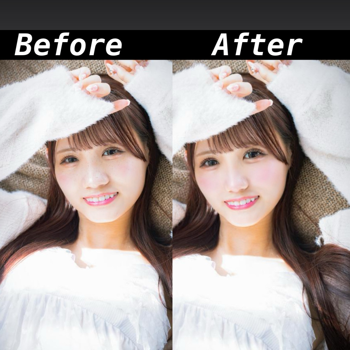 人物写真を綺麗にレタッチ！あなたの希望寄り添います ●1枚1000円●納品後の修正も柔軟に丁寧に対応いたします イメージ1