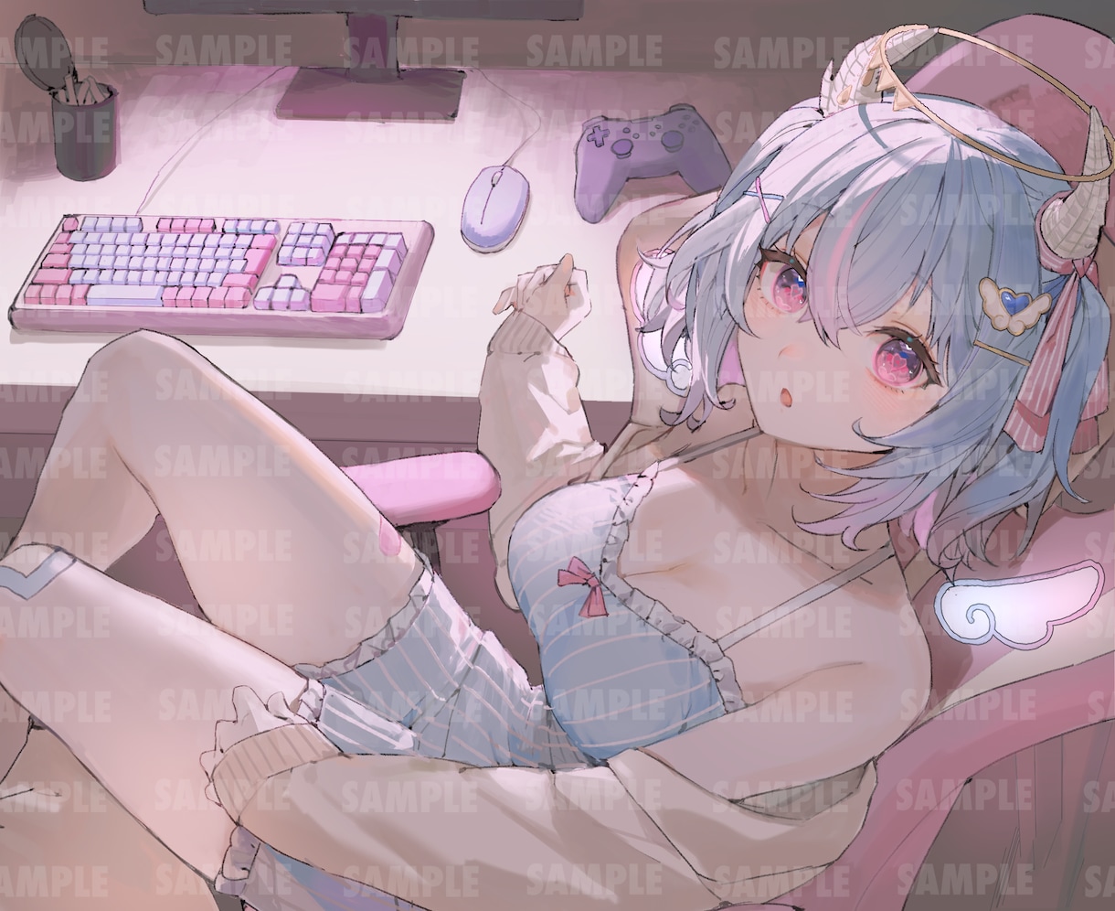 厚塗りで透明感のあるかわいいイラスト制作いたします アイコン、立ち絵、サムネイルなどさまざまな用途に！ イメージ1