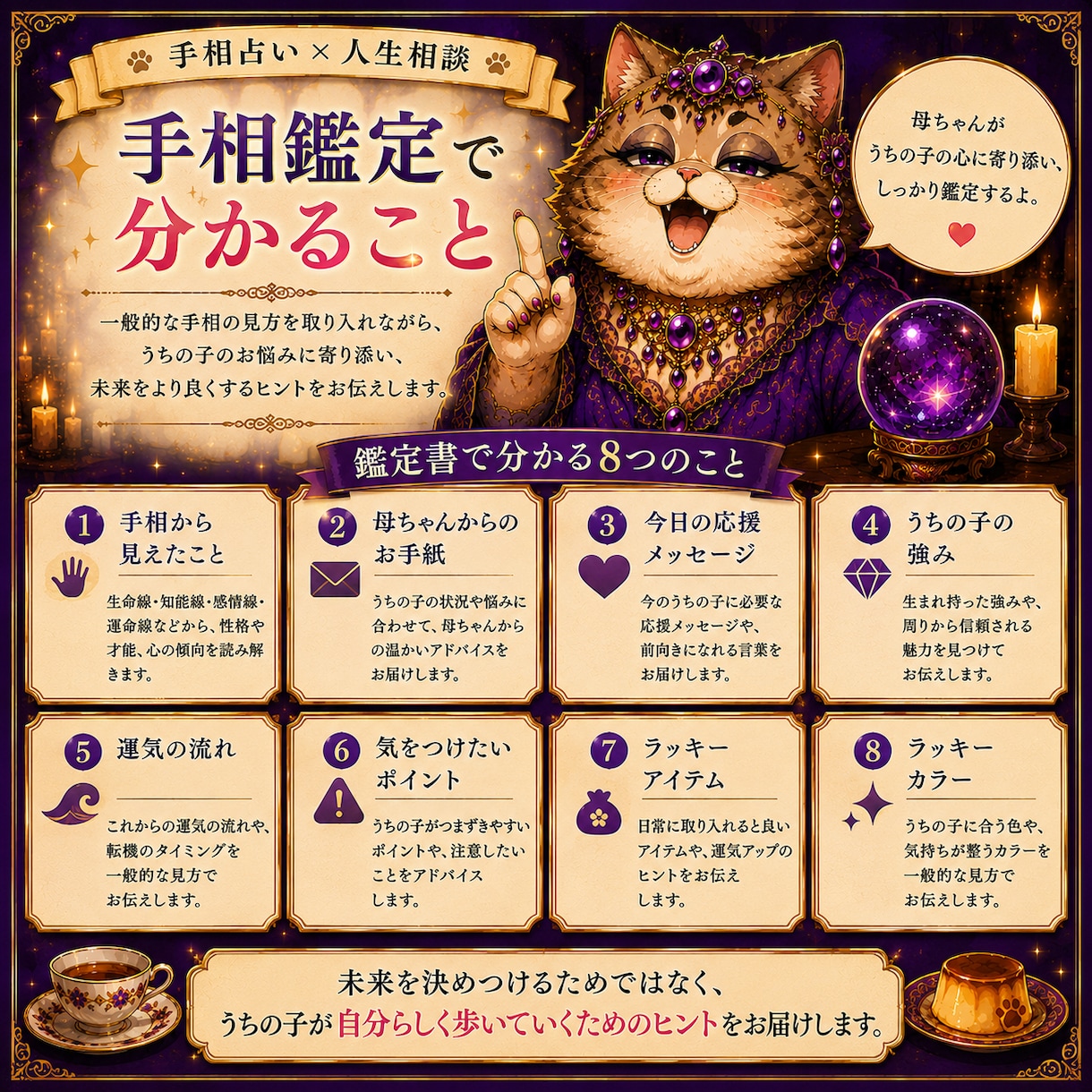 手相占い×人生相談｜心に寄り添います 母ちゃんが心を込めて、鑑定書（PDF）を届けるよ。 イメージ4