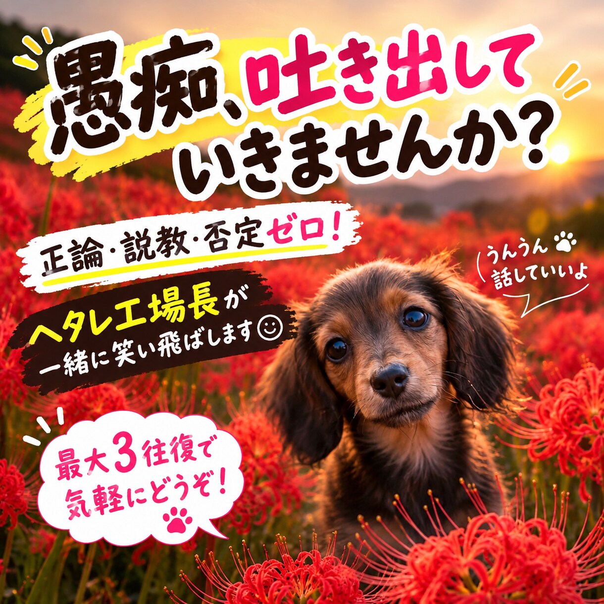 正論・説教・否定ゼロで愚痴を聞きます 正論や説教ナシ！否定ゼロでサクッとストレス解消し イメージ1