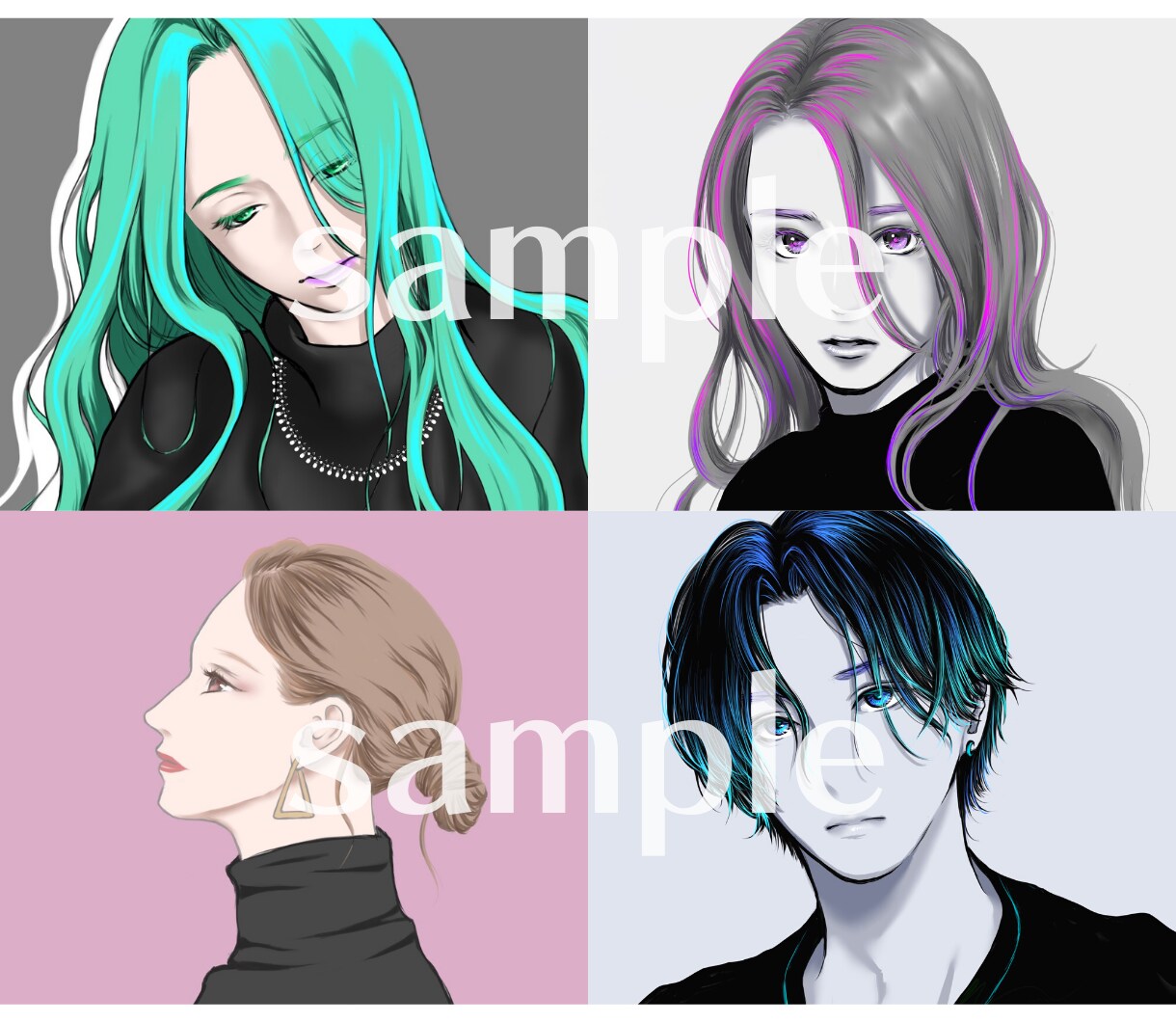 似顔絵風イラストを綺麗、丁寧に描きます シンプルで丁寧！画像を見ながら希望に合わせて綺麗にアレンジ イメージ7