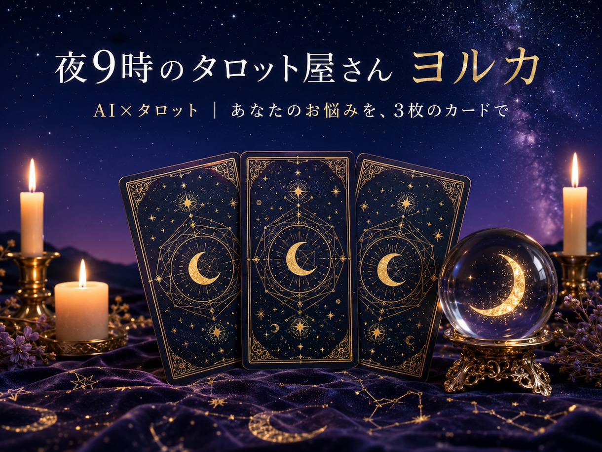 AI×タロット｜あなたのお悩みを3枚で占います カードはAIが引き、鑑定は私が丁寧に仕上げます イメージ1