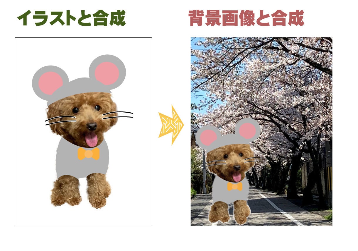 写真の切り抜きや合成・レタッチなど画像加工します 年賀状やSNSの一般向けからバナー・チラシなどのプロ仕様まで イメージ2