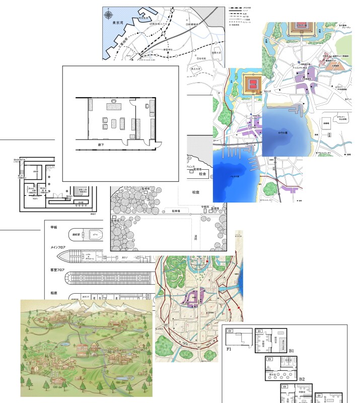 空想都市・架空地図・創作図面描きます ☆ミステリー、異世界、ファンタジー、あなたの世界を広げます イメージ5