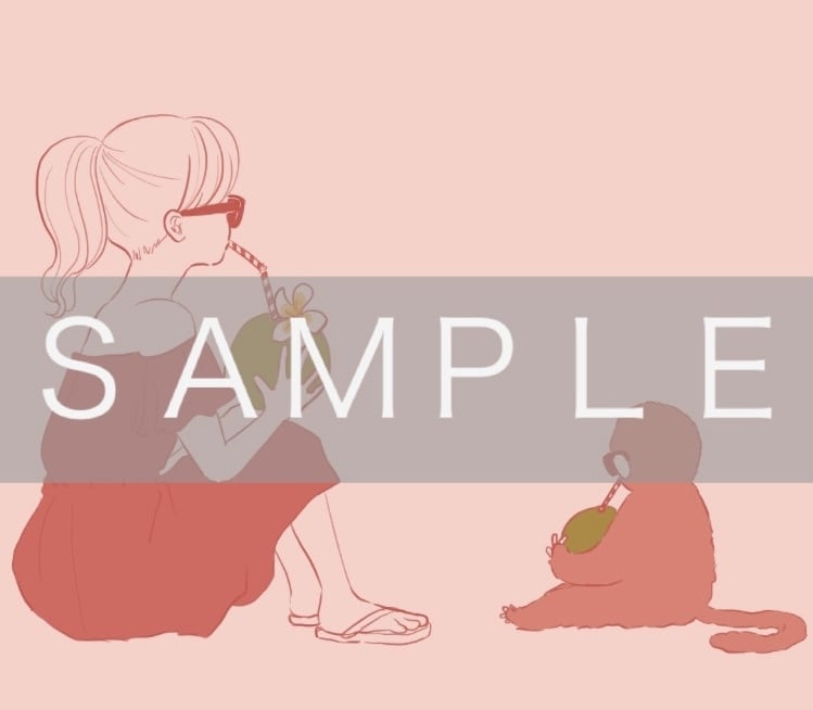 顔を隠すシンプルなイラスト描きます ◎シンプルおしゃれなイラストです◎顔ありも可◎ イメージ6