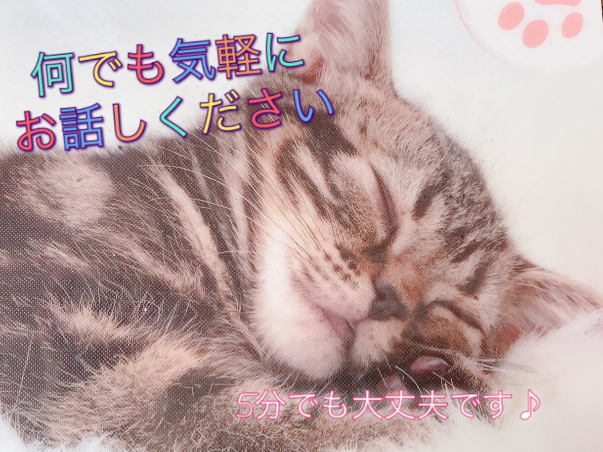 お話し何でも聞きます 相談、お悩み、愚痴etc…心の拠り所になれたらと思います。 イメージ1
