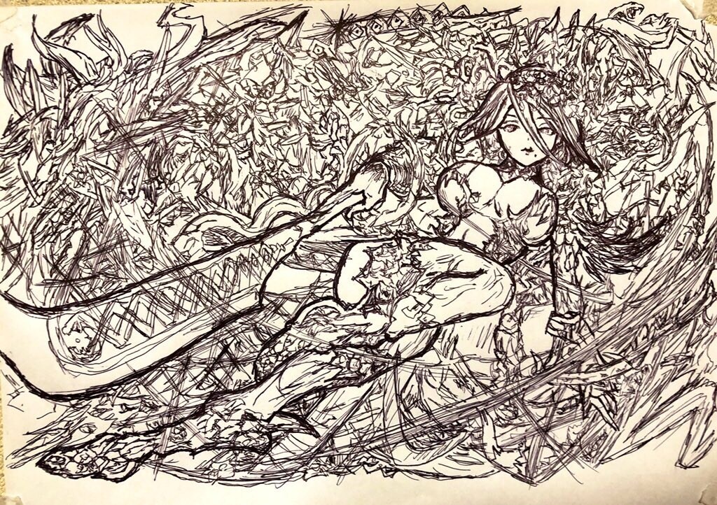 筆ペン、ボールペン好きな絵や写真を綺麗に模写します kanabunアートの部活よろしく！ イメージ7