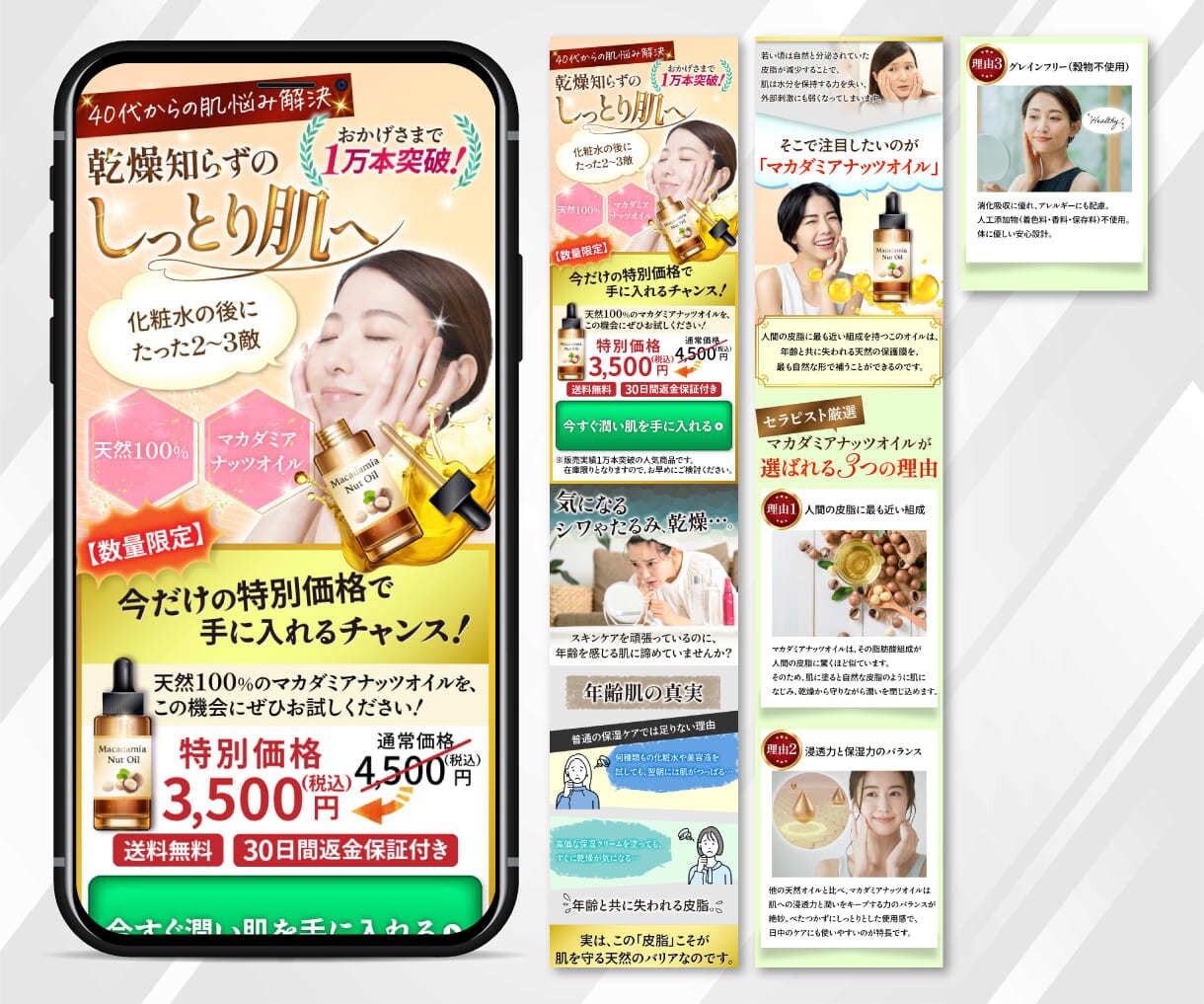 女性向けの伝わるLPデザインを制作します 食品・美容・講座向け｜見やすく申込みにつながるLPに イメージ3