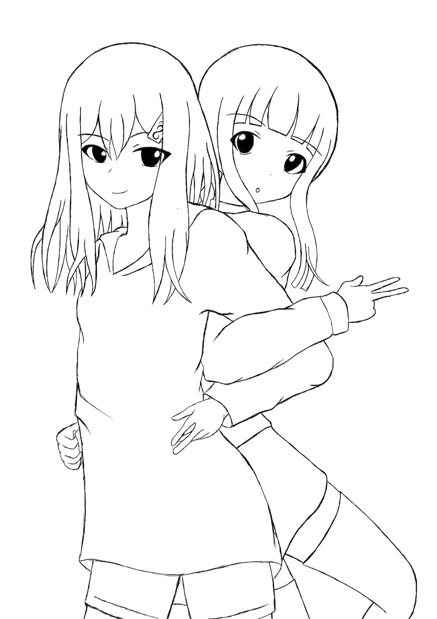 女の子のイラスト作成いたします 女の子の白黒&カラー絵を描きます。お気軽にご依頼ください。 イメージ2