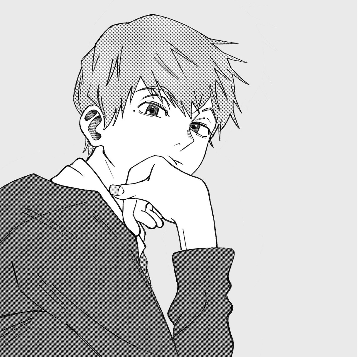 モノクロ(漫画風)SNSアイコン描きます SNSで映える！少年漫画風のハイクオリティなイラスト イメージ2