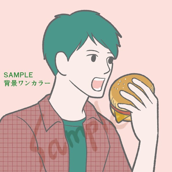 ポーズ自由!バストアップのイラストを描きます アイコンにも。シンプルで清潔感ある絵柄です。商用OK。 イメージ4