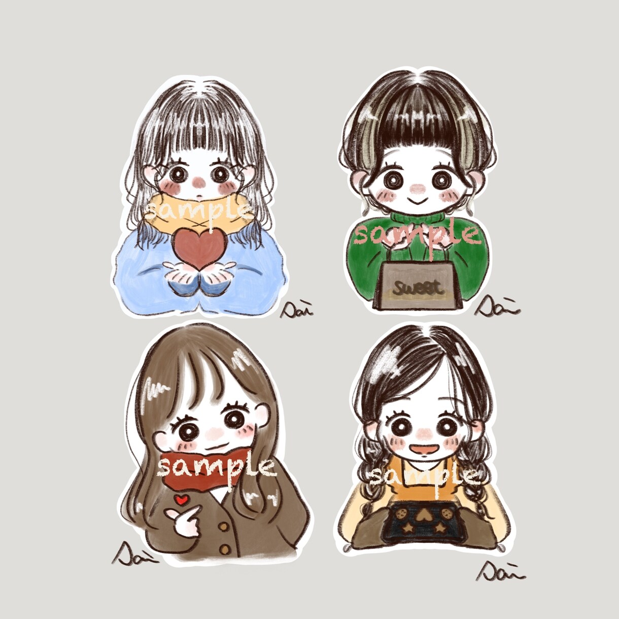 お好きな絵柄でアイコン/イラストを描きます ココナラ初めての方も大歓迎＾＾優しい雰囲気で好印象に♡ イメージ4