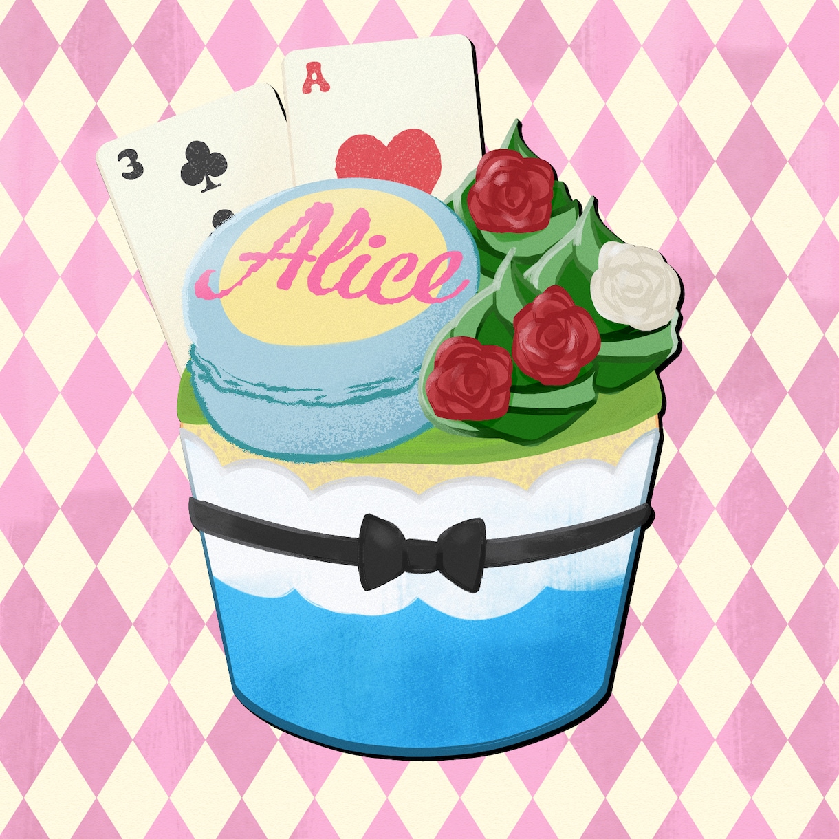 キャラクターイメージのカップケーキを描きます プロフィール用やオリジナルキャラのアイコン・サムネイル用に！ イメージ1