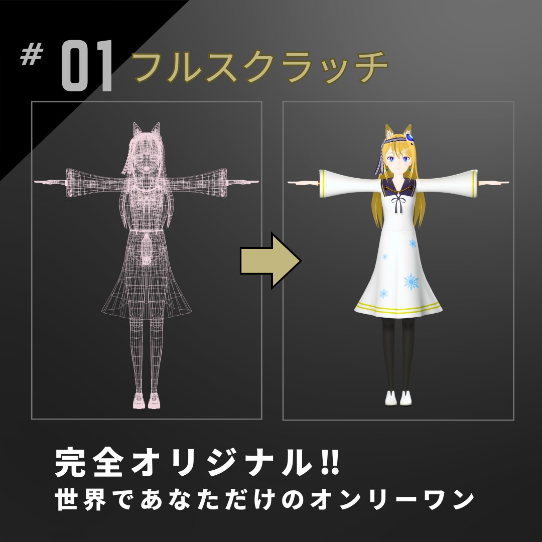 メタバース用のオリジナル3Dアバター作成します フルスクラッチで「オンリーワン」の3Dモデル制作を承ります！ イメージ2