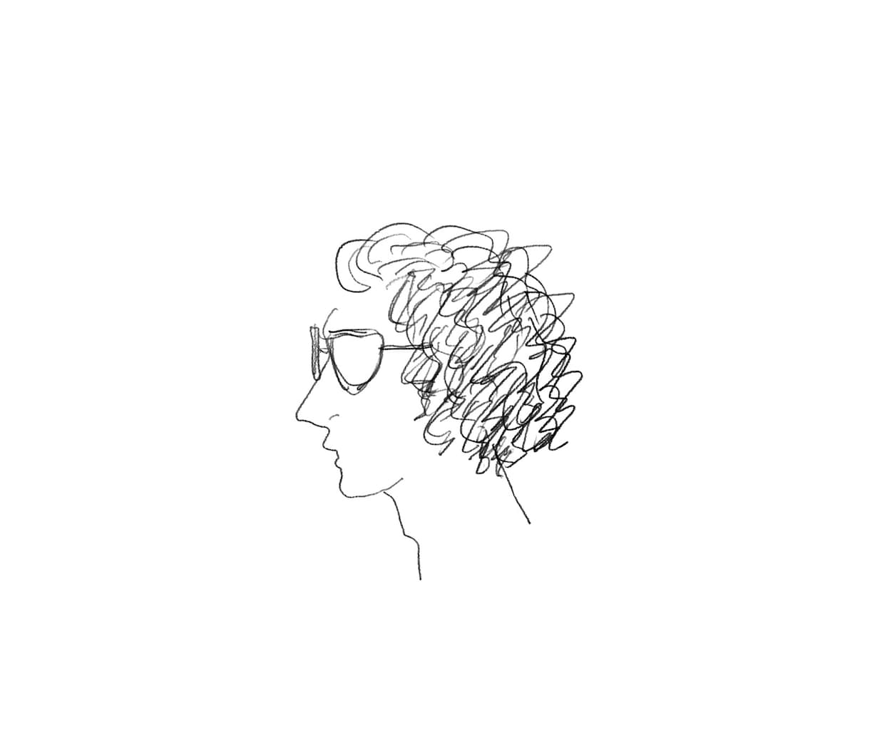 モノクロおしゃれ 味のある 人物イラスト 描きます シンプルなゆるいイラスト バナーや表紙のワンポイントに イメージ3