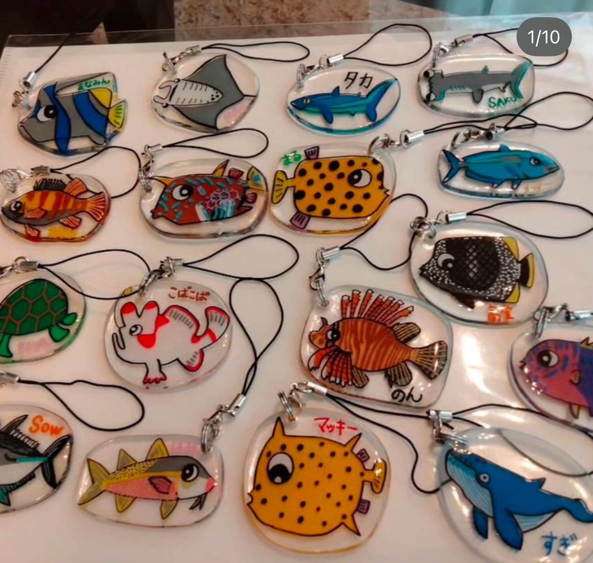 世界に一つだけのキーホルダーを作ります お魚さんとお名前お入れします！とっても可愛いイラスト♪ イメージ1