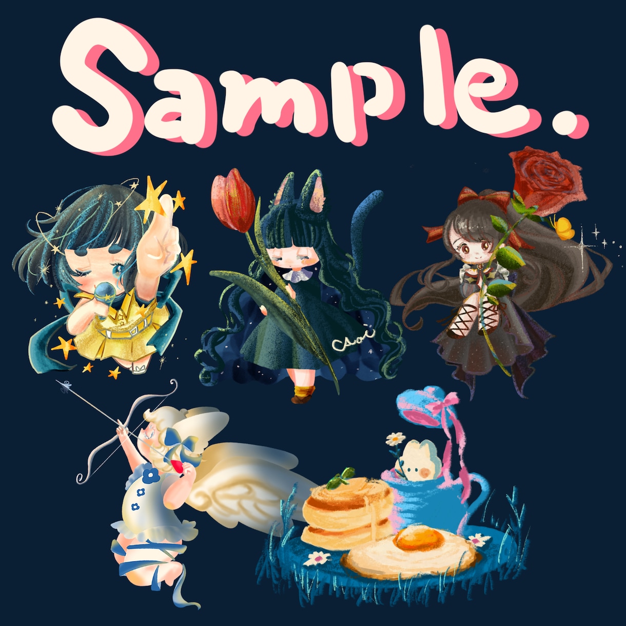 SD・アバター・アイコンイラストお描きします SDイラスト・スタンプ・アイコンイラストをお描きします イメージ2