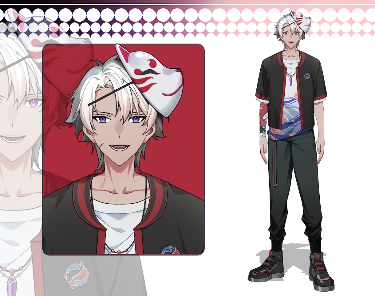 男性Vtuber向け、Live2D制作を承ります メンズ専用！おじキャラから美男まで男性キャラ幅広く対応可能！ イメージ7