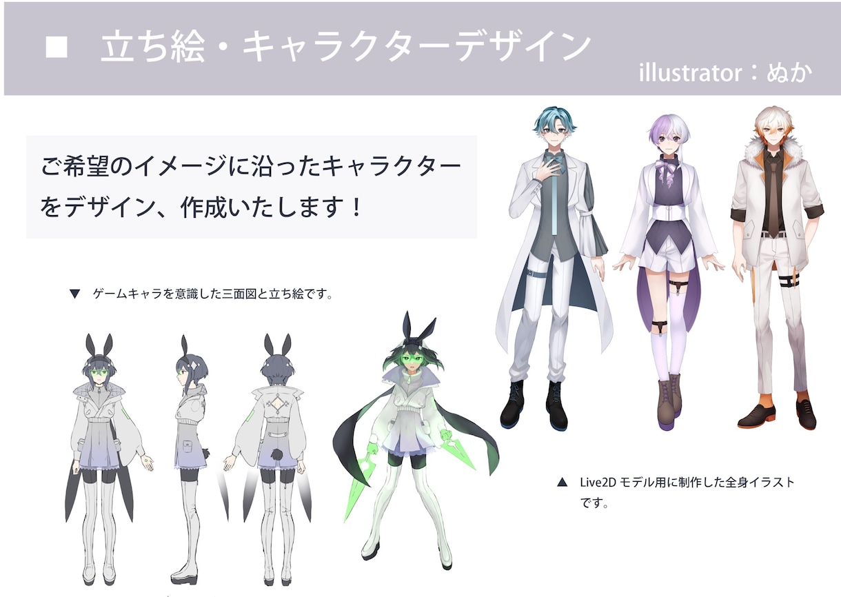 アイコン、立ち絵などのイラスト全般をお描きします SNSのアイコンやキャラの立ち絵、動画の1枚絵などに！ イメージ3
