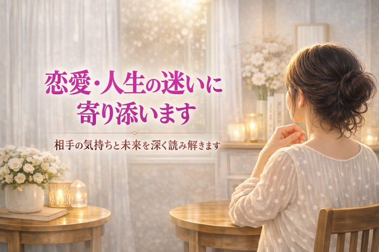 相手の気持ち・未来・人生の迷いを丁寧に読み解きます 潜在意識にアクセス、具体的な解決策、心が軽くなる総合鑑定 イメージ1