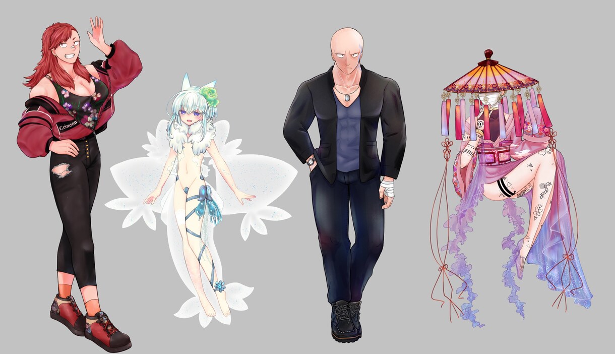ちょっとクセのあるTRPGの立ち絵をお描きします ちょっとクセのある人物を描きます。覆面や性別不明も可 イメージ4