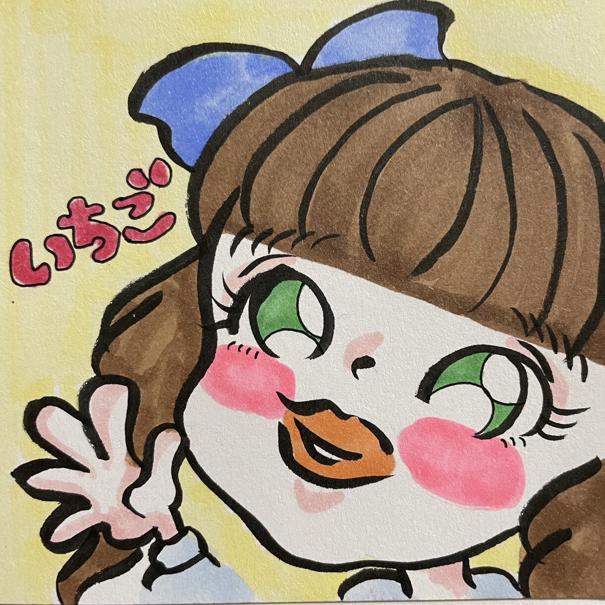 かわいい原色アイコンなどのアナログイラストかきます LINEやゲームアイコンに使えるかわいいキャラかきます イメージ3