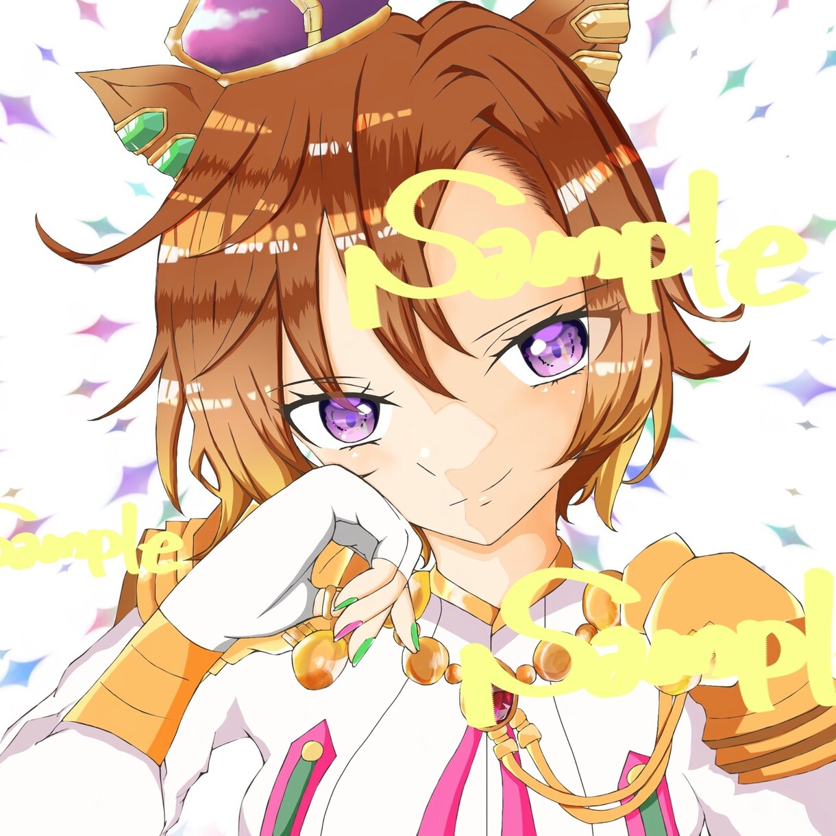 先着限定価格 SNS用イラストアイコン作成します 目を引くようなキラキラした絵柄を目指しています！ イメージ2