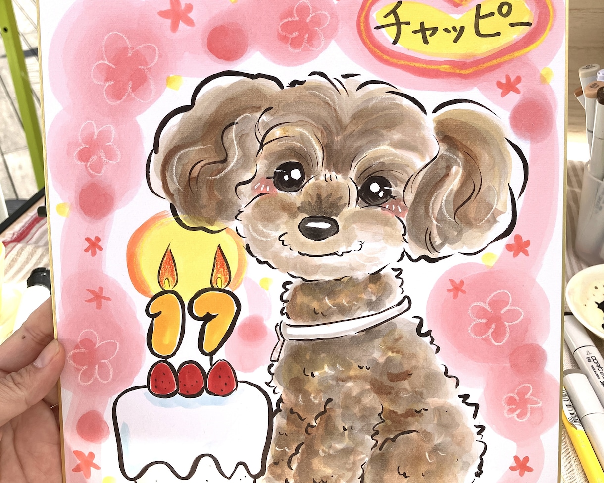 手描きで温かいペット似顔絵をお描きします 見るたびに笑顔になれる犬似顔絵、猫似顔絵 イメージ2