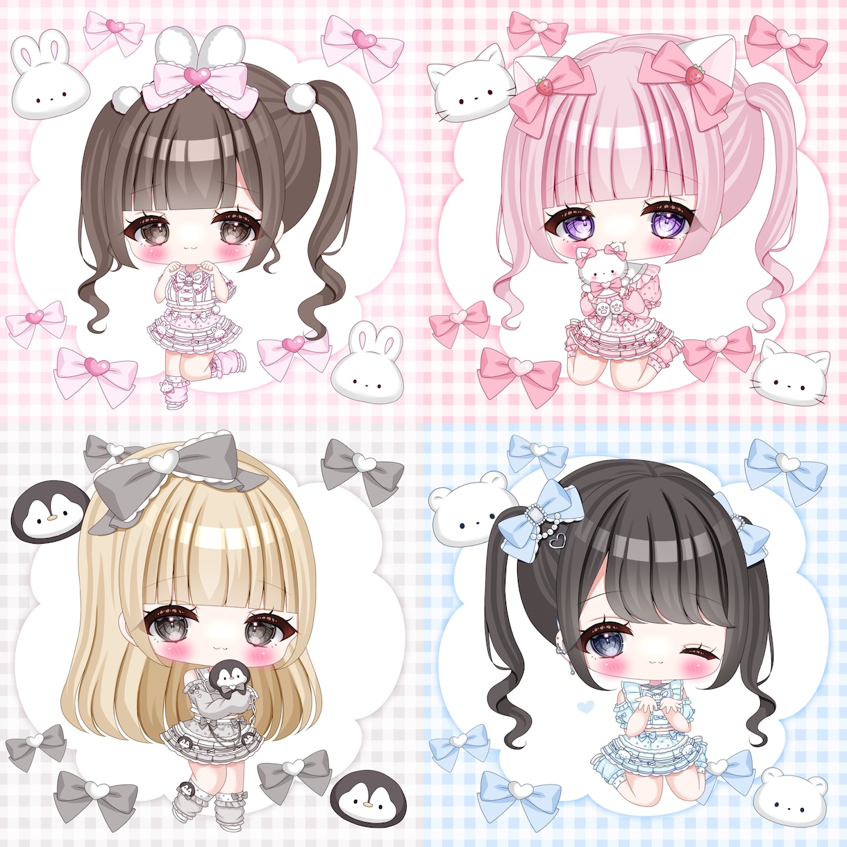 ミニキャラ/デフォルメ/SDキャラ お描きします ぷにっとかわいいミニキャラをお描きいたします！♩ イメージ2