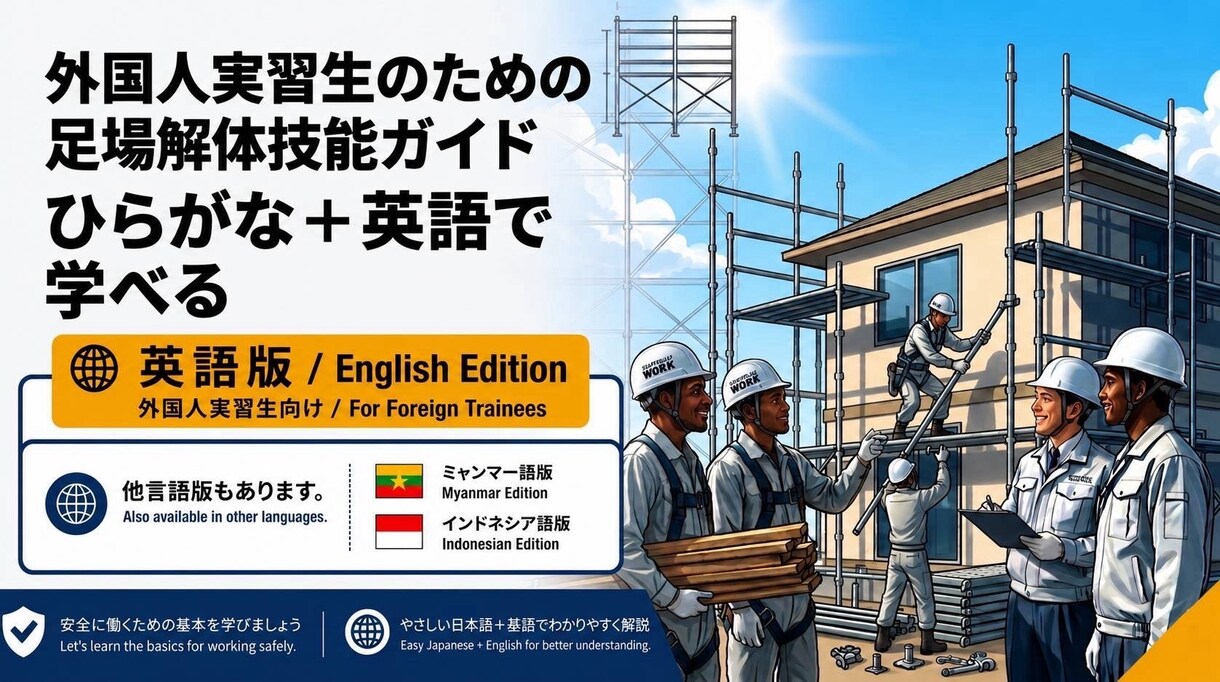 外国人向けの足場の教科書を販売します 現場経験20年作成 外国人向け足場教育5冊 英語版 イメージ5
