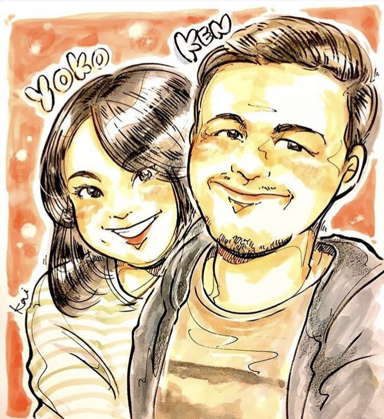 プレゼントにも！おしゃれな水彩の似顔絵描きます ウェルカムボードにもおすすめの手描きの原画サービスです。 イメージ9