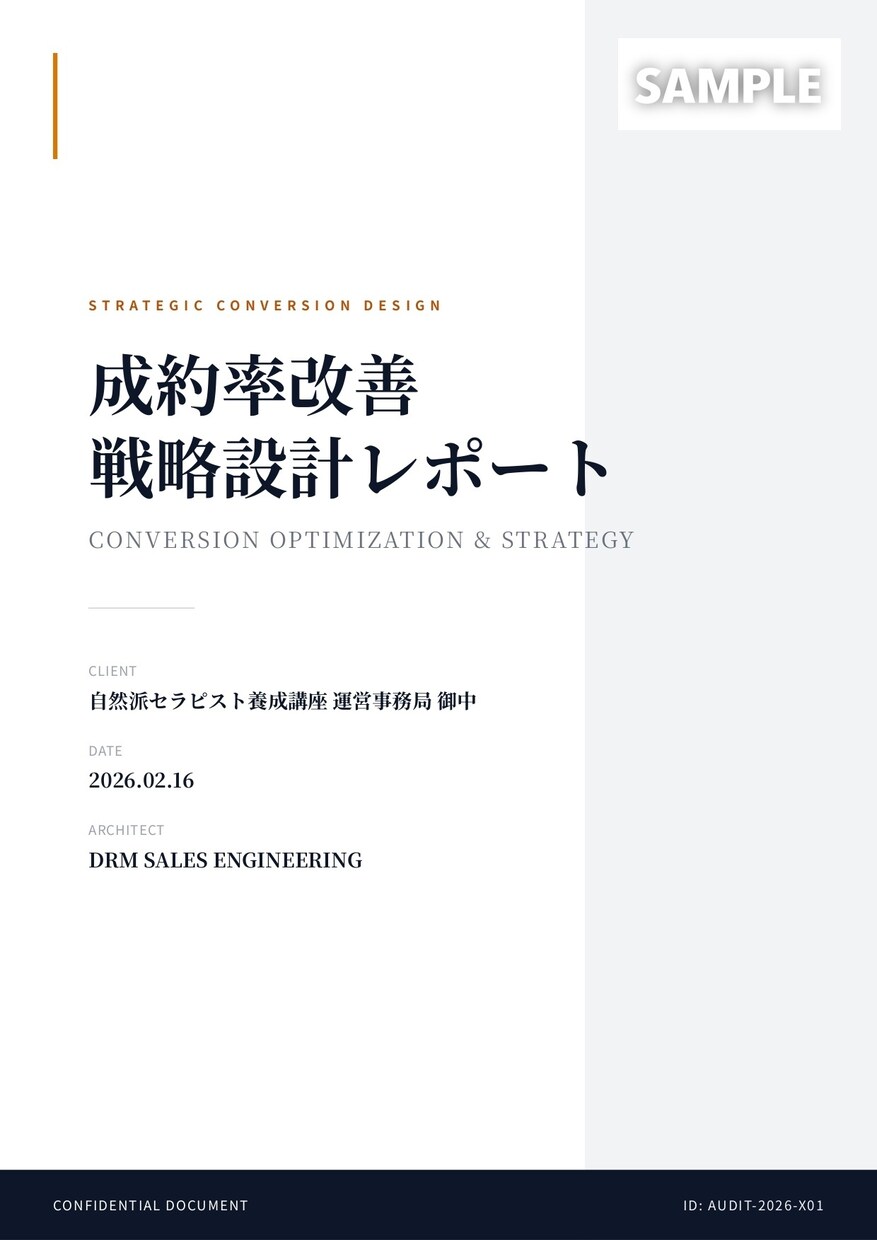 成約の全法則を投入。LPを科学的に再設計します 過去実証された「売れる型」だけで論理的に改善案を提示 イメージ1